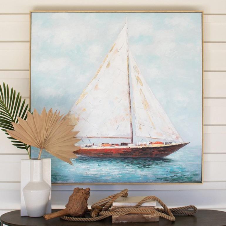 Sailboat Painting | Bring Resort Vibes Home for An Ultimate Summer Staycation | A Dash of Casual Blog