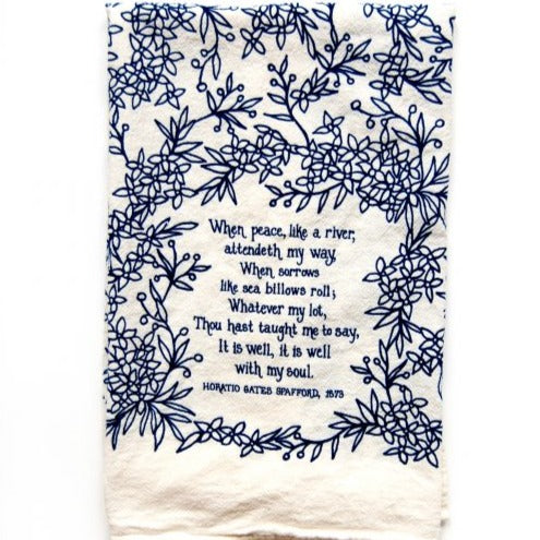 it is well hymn tea towel | kitchen towel | kitchen linens | kitchenware | modern rustic farmhouse decor and gifts | shop a dash of casual kitchenware, home decor, gifts, and art online or in store | Located inside the Corner Cartel in Boerne | best boerne shops for home decor vintage items accessories and gifts