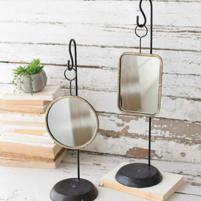 geometric shaped mirrors