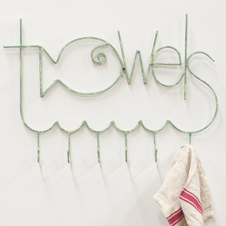 Turquoise Towel Rack