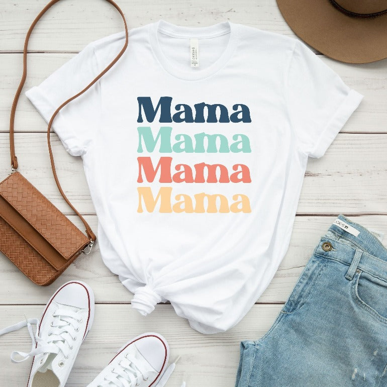 Retro Mama Crew Neck Shirt Boho Mama Shirt