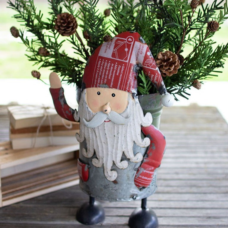 Recycled Metal Santa