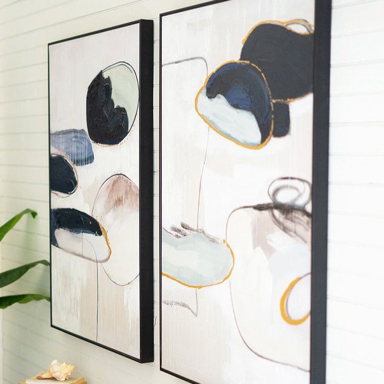Set of 2 Framed Abstract Landscapes