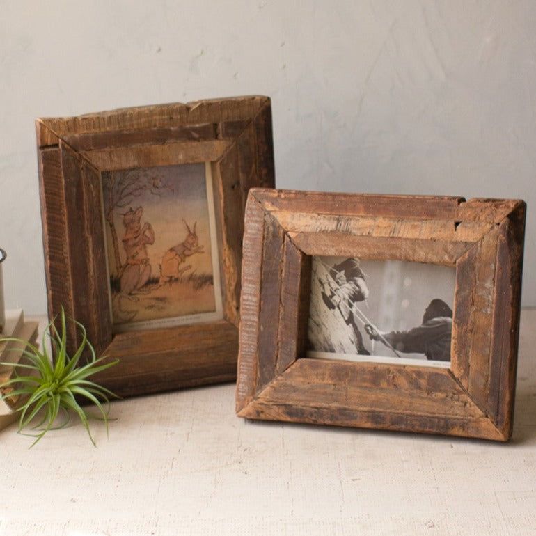 rustic wood frames