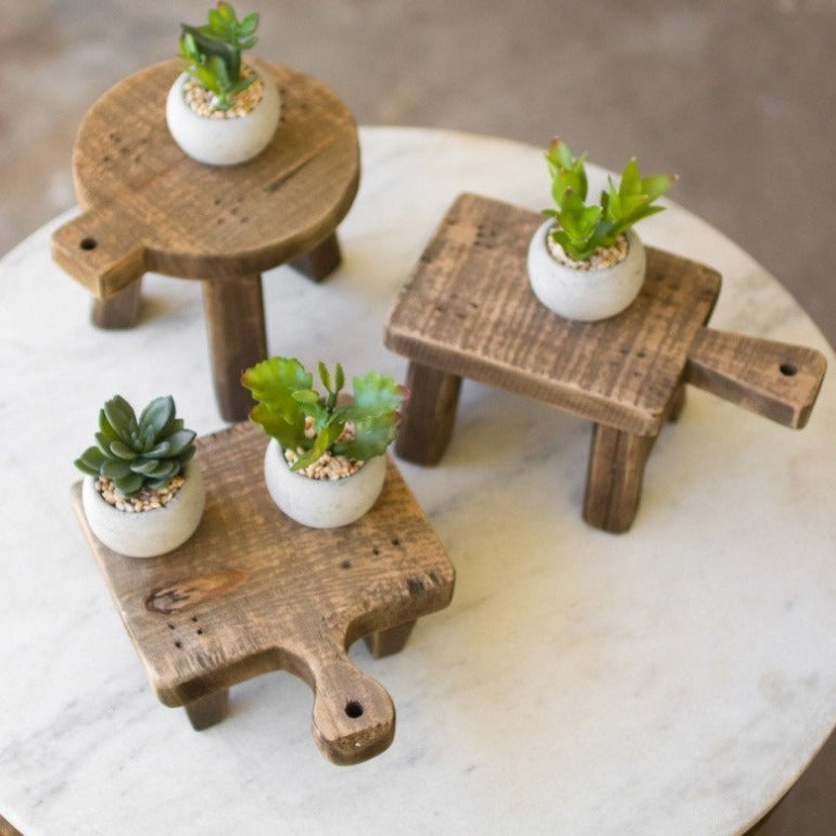 set of three cutting board risers | kitchenware | modern farmhouse decor | rustic decor and accessories | shop a dash of casual furniture, home décor, kitchenware, gifts, and art online or in store | Located inside the Corner Cartel in Boerne | best boerne shops for home decor vintage items accessories and gifts