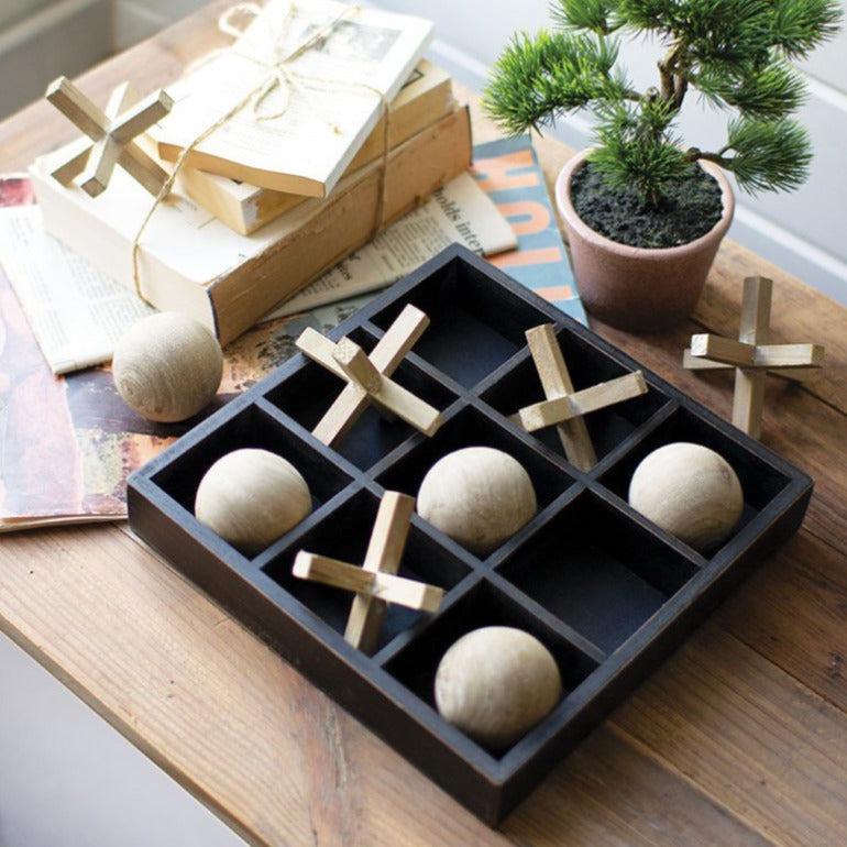 Wooden Tic-Tac-Toe Set